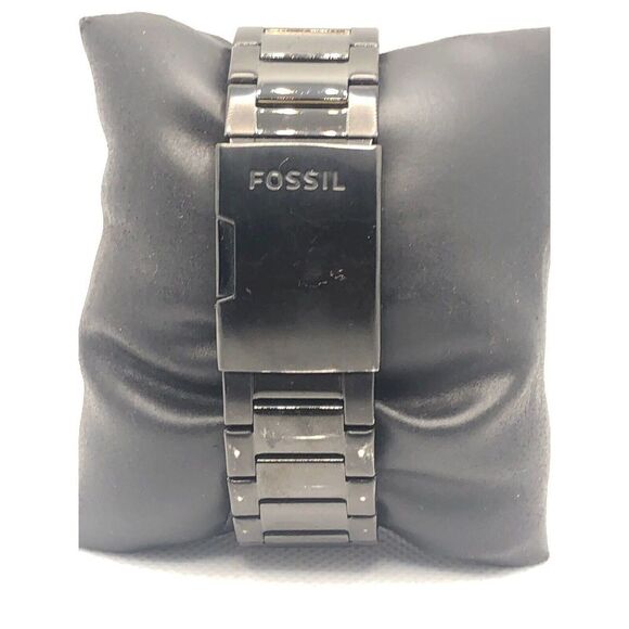 Fossil BQ2203 Men's Black Stainless Steel Analog Black Dial Quartz Watch HO352 - Picture 4 of 9